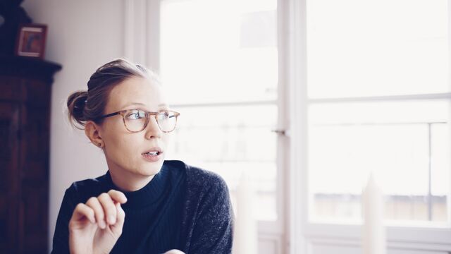Young woman with phone Small